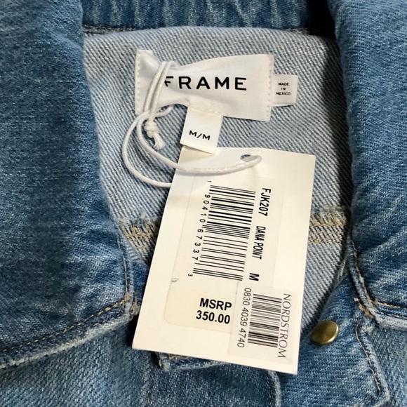 Frame Flounce Hem Denim Jacket 
